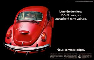 Volkswagen Käfer advertisement from France