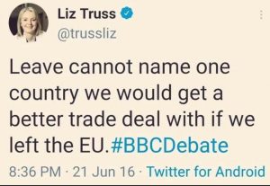 Liz Truss on Brexit, 2016