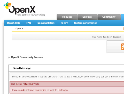 OpenX forum bug