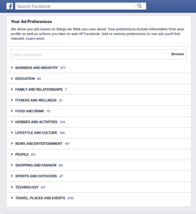 Your preferences mean nothing: Facebook still profiles you, even after you switch off interest-based ads