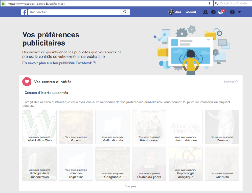 Facebook’s ad preferences’ page and user archive tell totally different stories about their tracking