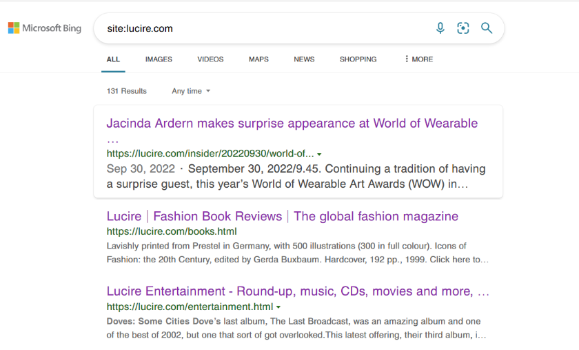 Bing actually indexes a page from 2022—Microsoft must be in shock
