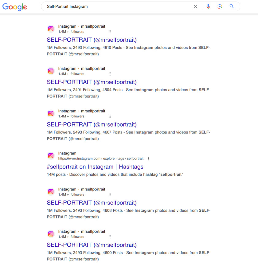 Google search results' page