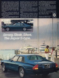 Jaguar XJ-S launch ad in US