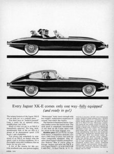 US Jaguar XK-E advertisement
