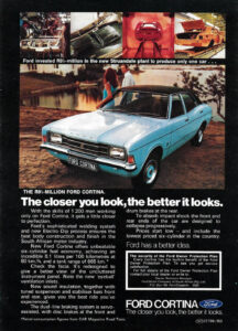 Ford Cortina Mk III South African advertisement
