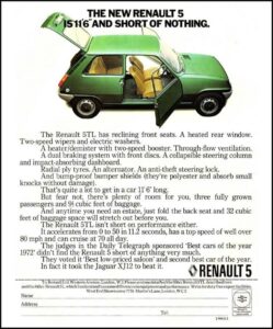 Renault 5 TL UK advertisement