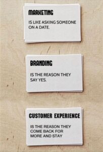 Marketing, branding, customer experience