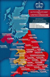 UK Google autocomplete map