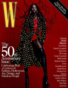 W 50th anniversary issue cover with Adut Akech