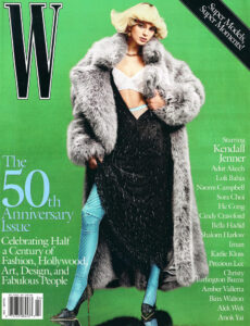 W 50th anniversary issue cover with Kendall Jenner